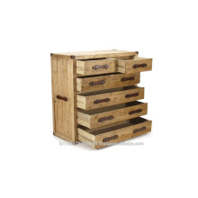 Cabinet en bois industriel et 6 tiroirs